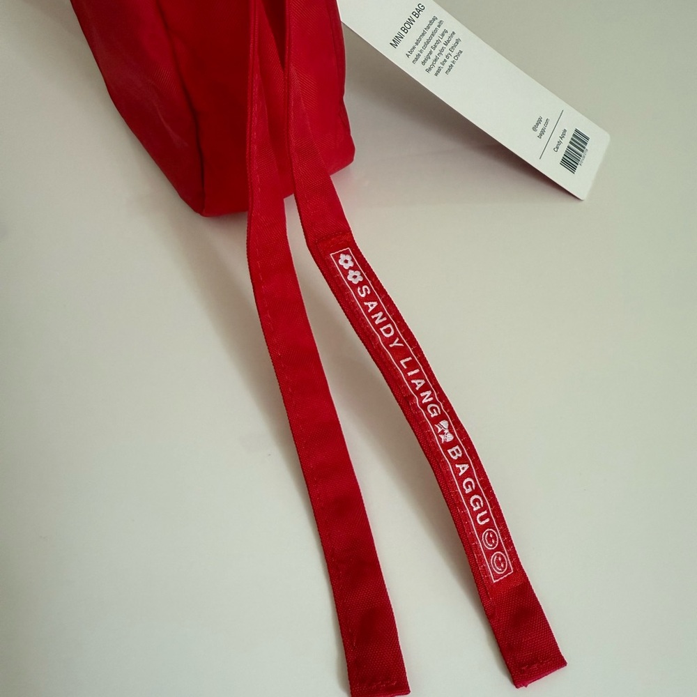 NWT Baggu Sandy Liang Mini Bow Bag Candy Apple - Picture 4 of 6